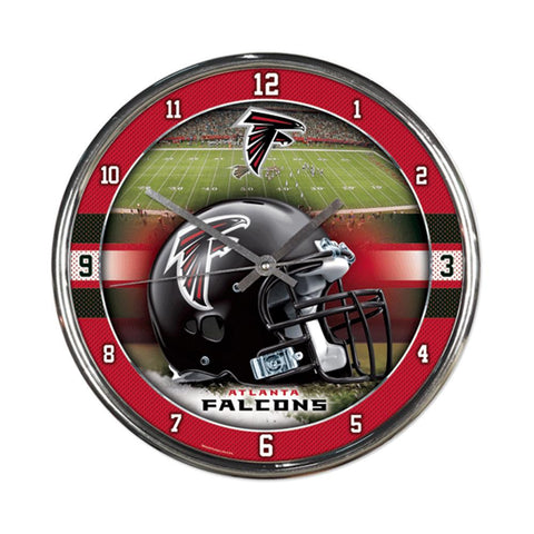 Atlanta Falcons NFL Chrome Round Clock