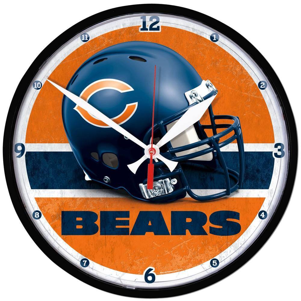 Chicago Bears NFL Round Wall Clock