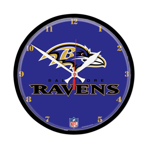 Baltimore Ravens NFL Round Wall Clock