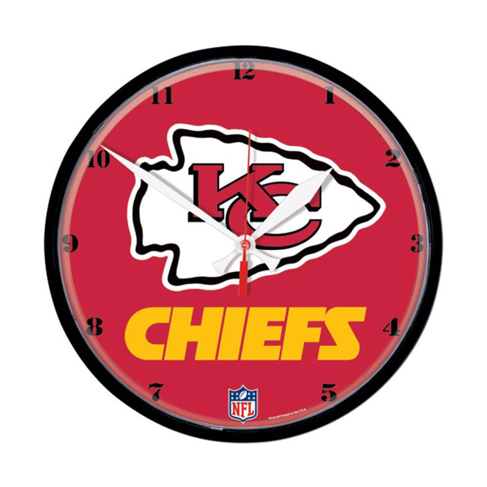 Kansas City Chiefs NFL Round Wall Clock