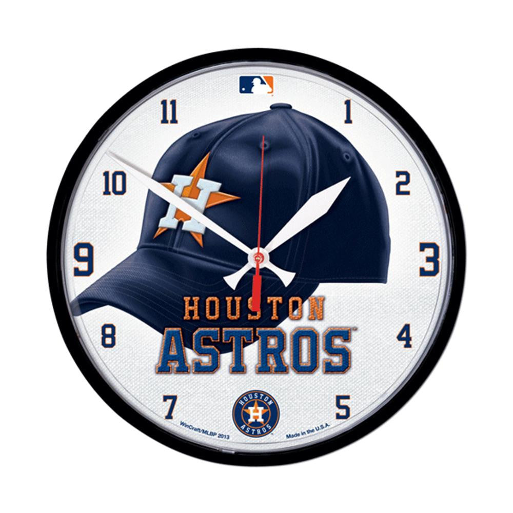 Houston Astros MLB Round Wall Clock