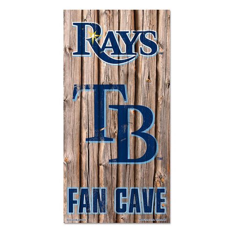 Tampa Bay Rays MLB Fan Cave Retro Wood Sign (6in x12 in)