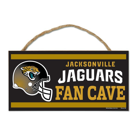 Jacksonville Jaguars NFL Wood Sign with Hanging Rope