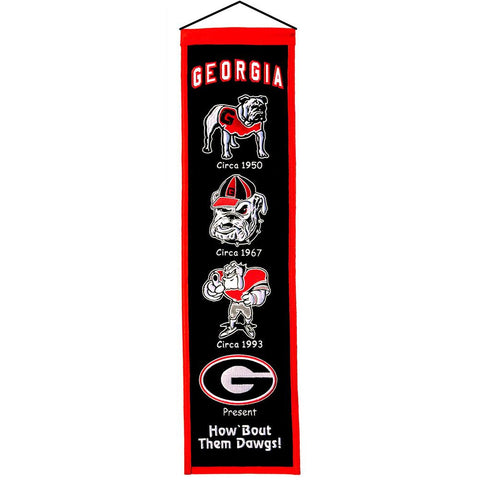 Georgia Bulldogs NCAA Heritage Banner (8x32)