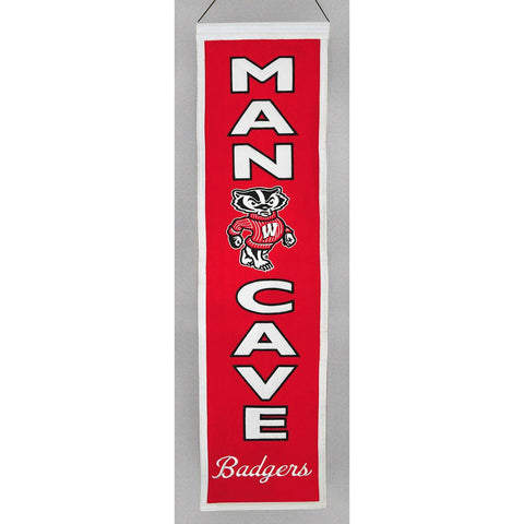 Wisconsin Badgers NCAA Man Cave Vertical Banner (8 x 32)