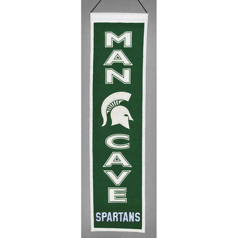 Michigan State Spartans NCAA Man Cave Vertical Banner (8 x 32)