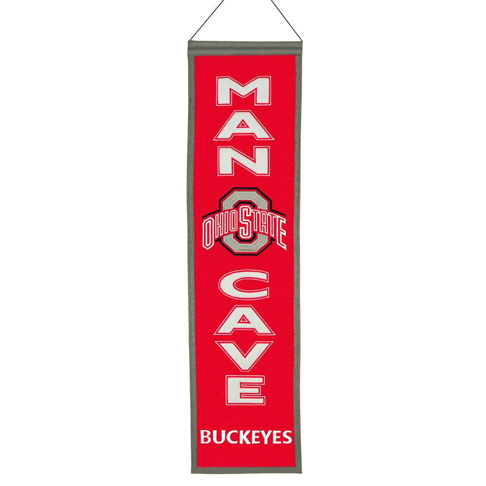 Ohio State Buckeyes NCAA Man Cave Vertical Banner (8 x 32)